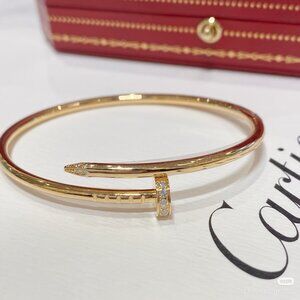 Cartier Rose Gold Nail Bracelet with Diamonds